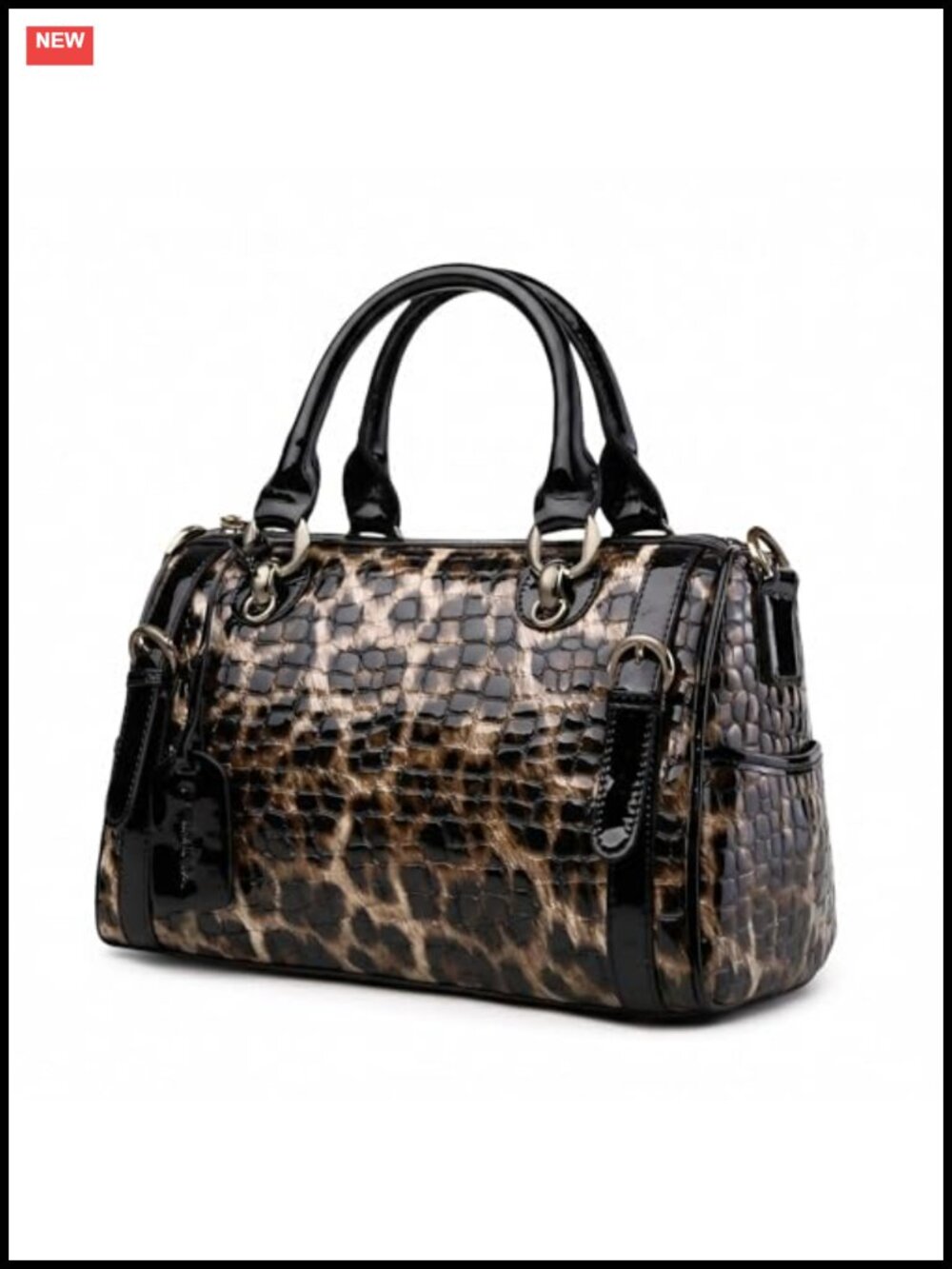 Genuine Leather Crossbody Tote Satchel Handbag Purse with Adjustable Strap